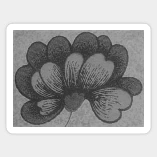 Vintage Grey flower Vanilla Sticker